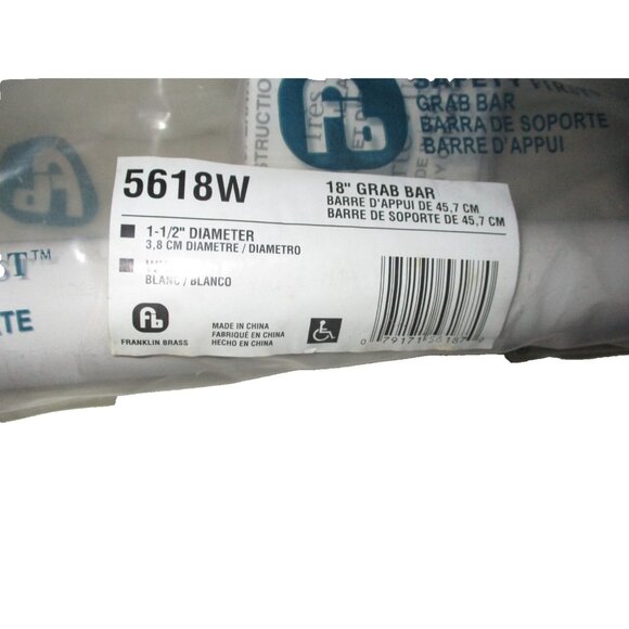 Franklin Brass 5618W 1-1/2-Inch x 18-Inch Concealed Mounting Grab Bar - Picture 2 of 3